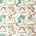 unicorn fabric, horse fabric, little horses fabric, pony fabric, balloons fabric, pink fabric, children fabric, rainbow fabric, cloud fabric