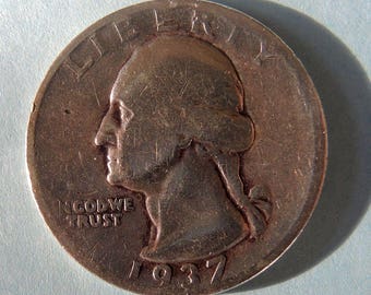 1937 Silver Washington Quarter Collectible Quarter Vintage Coins Rare Coins USA Coins FREE Shipping