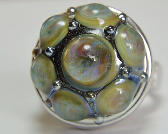 Collectable Artisan Handmade Lampwork Glass Snap Charm - Interchangeable Jewellery - Snap, Popper, Chunk, Button