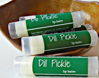 Dill Pickle Lip Balm, Pickle Scent Chapstick, Pregnancy Gift, Expecting Mom, Teen Gift Idea, Gag Gift for Her, Novelty Gift, Pickle Flavor
