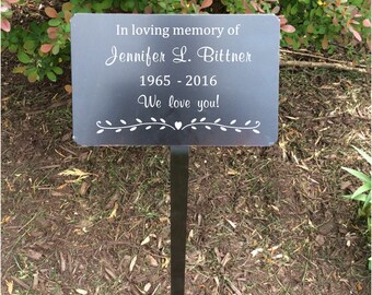 memorial plaque, memorial tree marker, metal plaques, memorial garden, 7x5" name plates, name tag, memorial tree, Garden Markers, Metal tags