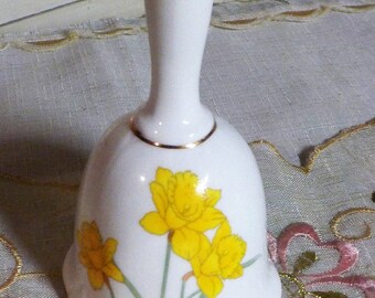 DAFFODILS - Bone China Bell - Vintage Bell - Collectible - Bell