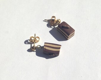 Cake slice earrings "negresco"