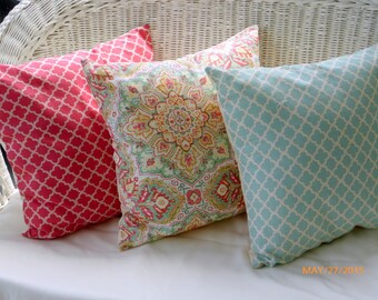 Pillow Covers - Waverly Inspirations collection - Decorative throw pillow cover - Designer fabric covers - pillow - accent pillow cover