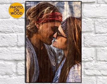 5th Anniversary gifts for Boyfriend gift Personalised Photo on Wood 5 year Anniversary gift for Girlfriend gift for Men gift for Couple gift