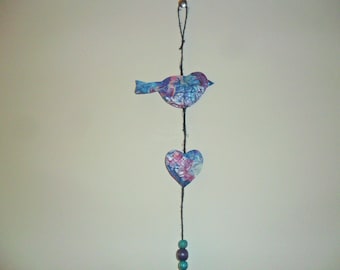 Bird and Heart Hanging Decoration