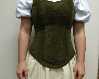 Long waisted bodice, wench, garb, renaissance, SCA, LARP, pirate