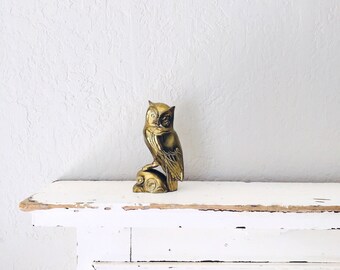Vintage Brass Owl // Solid Brass