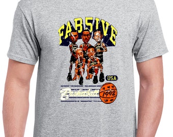 March Madness Michigan Fab 5 University College Basketball Caricature T Shirt