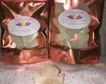 Coconut Lime Sorbet Sugar Scrub Cubes