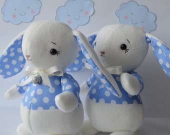 PDF sewing pattern soft toy, Stuffed doll Plushie, 'OLLIE' the roly-poly rabbit