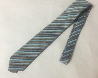 Vintage skinny tie / vintage tie / striped tie / skinny tie