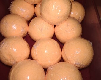 Citrus scented small bath bomb, orange, gift, wedding, Christmas, birthday, spa relaxation gift, bubbling
