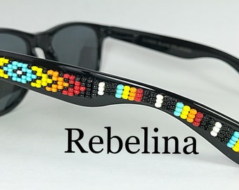 SALE Hand Beaded Sunglasses Chevron