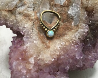 Galaxy brass septum ring