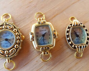 Blue Beading Watch Faces with rings, Watch Jewelry, Watch Making, Geneva Watches, Gold plated watch face
