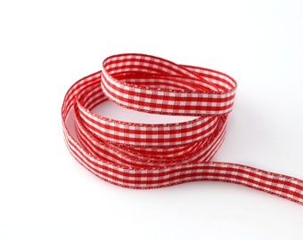 10 mm the meter gingham Ribbon