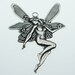 Trinity Brass Antique Silver Large Fairy Pendant