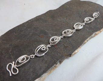 Sterling silver link bracelet