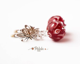 Handmade Lampwork Beads and Sterling Silver Earrings