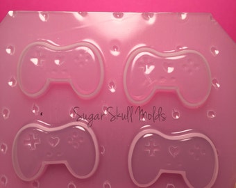 4pc Mini Kawaii PS3 Game Controller Inspired Flexible Plastic Mold For Resin Crafts Decoden