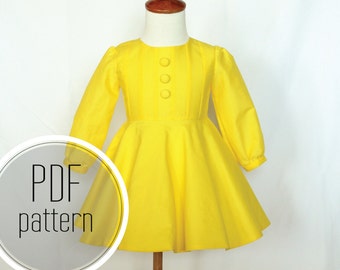 Yellow Morton Salt Girl Inspired Dress - PDF Pattern - Sizes 10, 12, 14