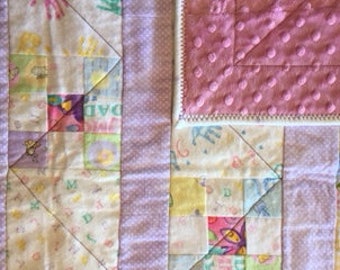 Newborn | girl | pink | reversible blanket
