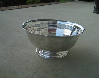 Vintage Gorham fluted silver bowl