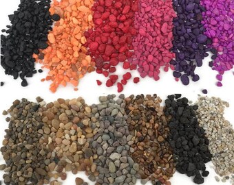 Terrarium Supplies-2 bags of Small Rocks for Terrariums-Natural Pebbles-Colored Rocks-Polished Rocks-Fairy Garden Supply-Wedding Supplies