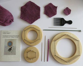 Loom Combo II - Original TURTLE Loom™, TinyTURTLE™, and TexaTURTLE™ Hexagon Pin Looms Kit