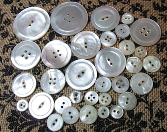 Vintage Mother of Pearl Buttons Lot