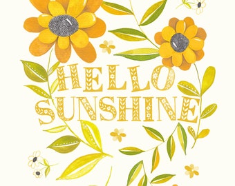 Hello Sunshine {Yellow} Print