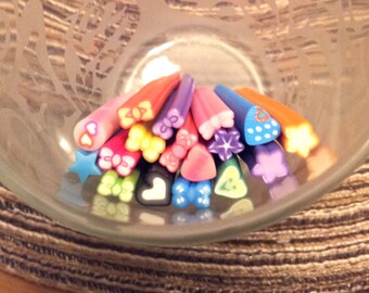 Set of 17 5 cm - various T7 polymer clay canes