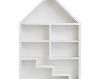 READY TO SHIP! White Wooden Dolls House