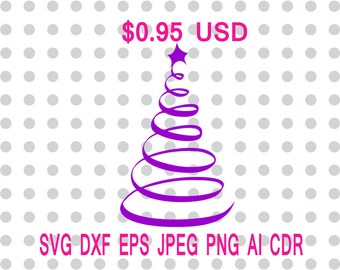 Chritsmas tree ornament Svg Dxf Eps Png Jpg Cdr Ai Cut Vector File Silhouette Cameo Cricut Design Vinyl Decal