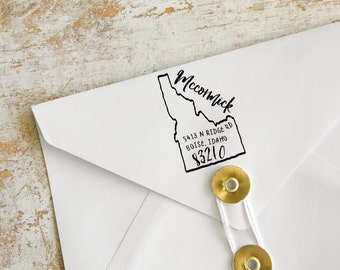 Idaho Address Stamp, Custom Idaho Return Address Stamp, State Stamps