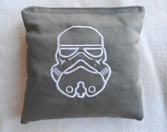 Embroidered Grey Storm Trooper Corn hole Bags
