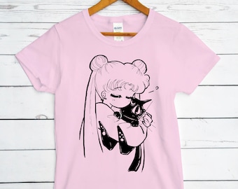 SAILOR MOON - anime, Usagi, Luna, kitty cat, Serena