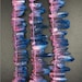New!!! Top Drilled Double color Raw Crystal Point Beads Supplies,Pink&Drak Blue Quartz Rough Stones Stick Tusk Spike Pendants Findings