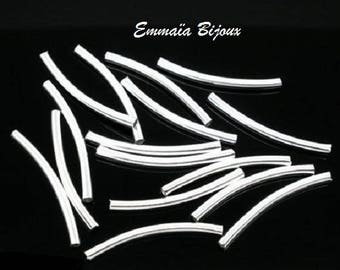 15 2.5x30 mm curved tube beads