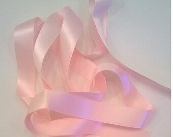 18mm Blush (Light Pink) 100% Silk Double-Faced Satin Ribbon - 18mm (.7" - about 3/4") - Ribbon - Sold by the Yard