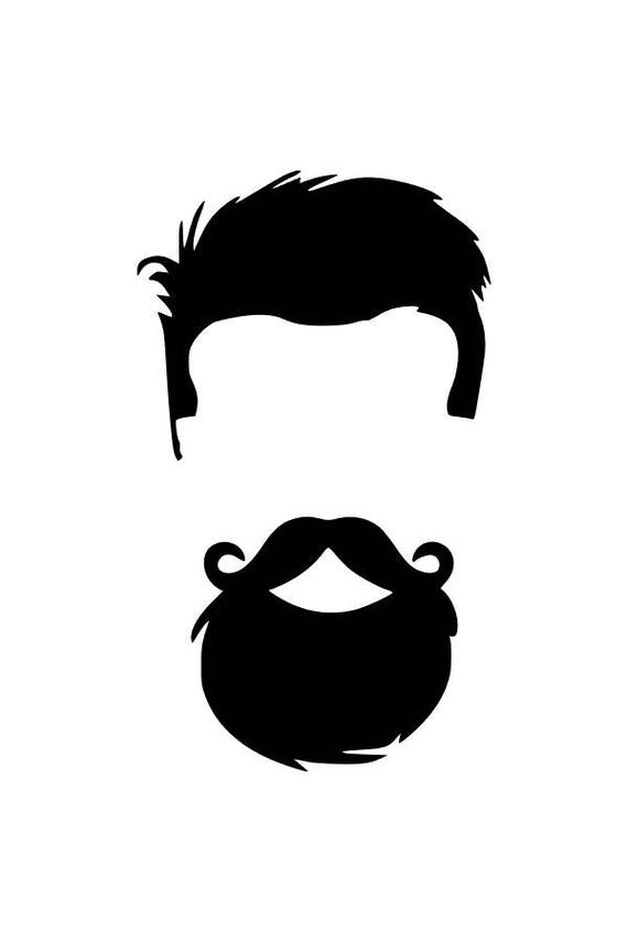 Digi-tizers Man Beard Silhouette SVG Studio V3 JPG