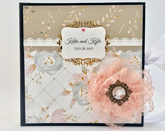 Personalized Wedding Album, Photo Album, Scrapbook Album, Wedding gift, Engagement Gift, Gift for couples, Wedding Memory Book, Gift for her