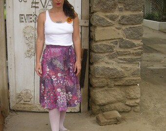 Poly Pink Floral Skirt Sash SM