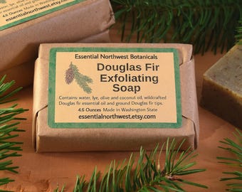 Douglas Fir Exfoliating Soap - Pseudotsuga manziesii – Pacific Northwest – Woodsy Aroma – Soap for Men