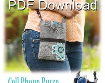 PDF Crossbody Cell Phone Purse Sewing Pattern