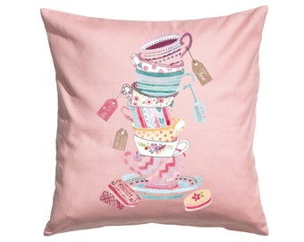 Tea Addict- Throw Pillow- Decorative Pillow-Throw Pillow Cover