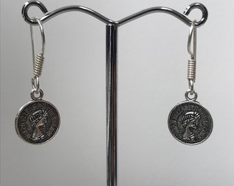 Queen Elizabeth Little Coin Earrings