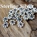 10pc Sterling Silver 4x1mm Daisy Spacer Beads Solid .925 Sterling