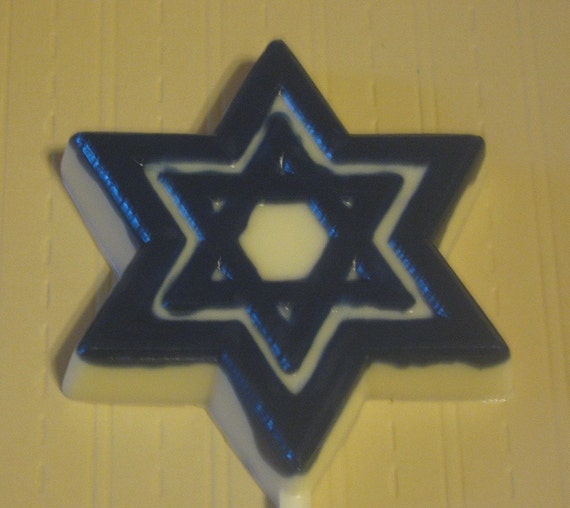 One dozen Star of David Hanukkah Chanukah party favors holiday favors lollipops suckers